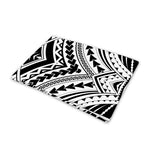 Black And White Maori Tribal Print Pet Cooling Mat Cover