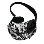 Black And White Maori Tribal Print Pet Sling Carrier