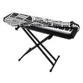 Black And White Maori Tribal Print Piano Keyboard Cover