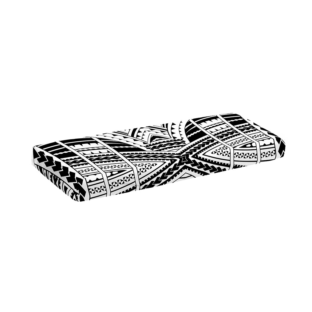 Black And White Maori Tribal Print Piano Keyboard Cover