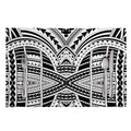 Black And White Maori Tribal Print Placemat