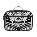 Black And White Maori Tribal Print Portable Lunch Bag