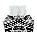 Black And White Maori Tribal Print Rectangle Tissue Box Cover