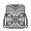 Black And White Maori Tribal Print Rectangular Crossbody Bag