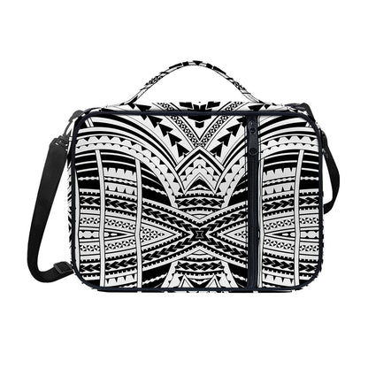 Black And White Maori Tribal Print Shoulder Strap Bible Bag