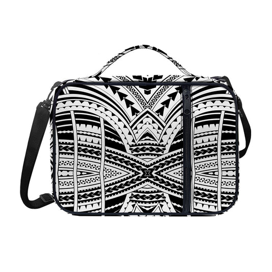 Black And White Maori Tribal Print Shoulder Strap Bible Bag