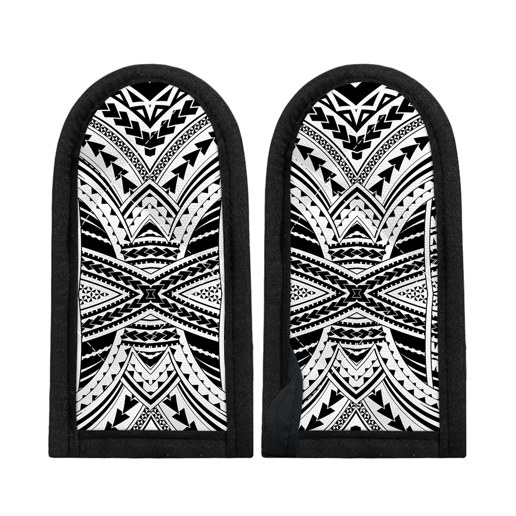 Black And White Maori Tribal Print Skillet Handle Cover