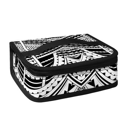 Black And White Maori Tribal Print Small Lunch Bag