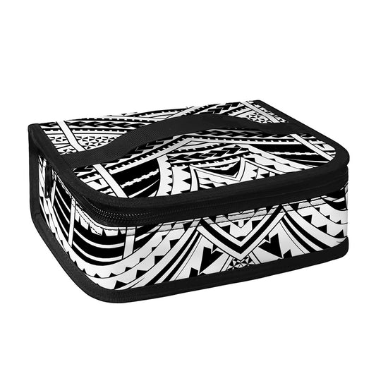 Black And White Maori Tribal Print Small Lunch Bag