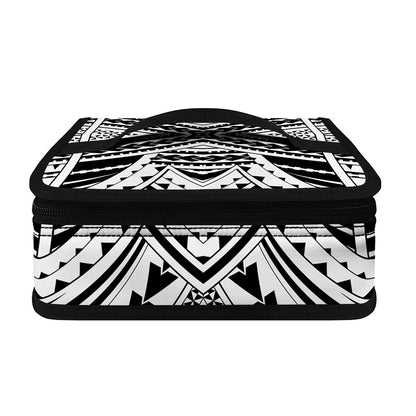 Black And White Maori Tribal Print Small Lunch Bag