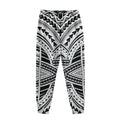 Black And White Maori Tribal Print Sweatpants