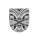 Black And White Maori Tribal Print Toilet Lid Cover