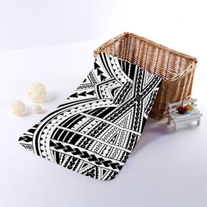 Black And White Maori Tribal Print Towel