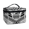 Black And White Maori Tribal Print Travel Makeup Bag