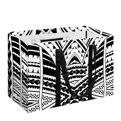 Black And White Maori Tribal Print Utility Tote Bag