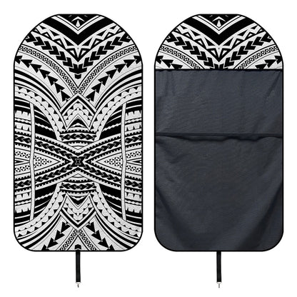 Black And White Maori Tribal Print Waterproof Car Seat Cover