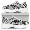 Black And White Maori Tribal Print White Chunky Shoes