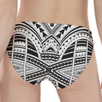 Black And White Maori Tribal Print Women's Panties