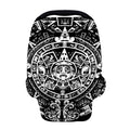 Black And White Maya Calendar Print Baby Seat Cover