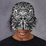 Black And White Maya Calendar Print Baseball Cap