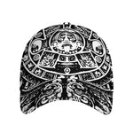 Black And White Maya Calendar Print Baseball Cap
