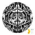 Black And White Maya Calendar Print Basketball