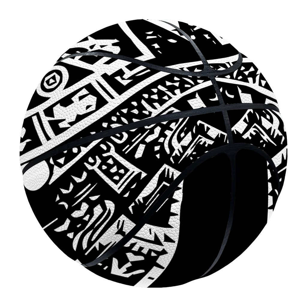 Black And White Maya Calendar Print Basketball