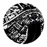 Black And White Maya Calendar Print Basketball
