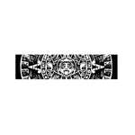Black And White Maya Calendar Print Bed Runner