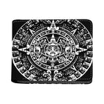 Black And White Maya Calendar Print Bifold Wallet