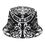 Black And White Maya Calendar Print Bucket Hat