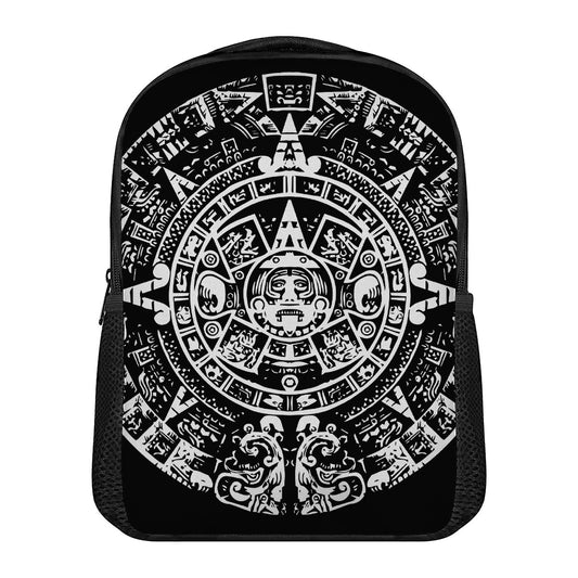 Black And White Maya Calendar Print Casual Backpack