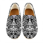 Black And White Maya Calendar Print Casual Shoes
