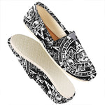 Black And White Maya Calendar Print Casual Shoes