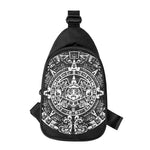 Black And White Maya Calendar Print Chest Bag