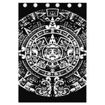 Black And White Maya Calendar Print Curtain