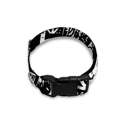Black And White Maya Calendar Print Dog Collar