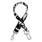 Black And White Maya Calendar Print Dog Seat Belt