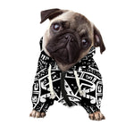 Black And White Maya Calendar Print Dog Zip Up Hoodie