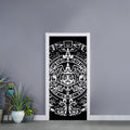 Black And White Maya Calendar Print Door Sticker