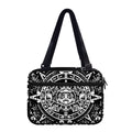 Black And White Maya Calendar Print Double Strap Bible Bag