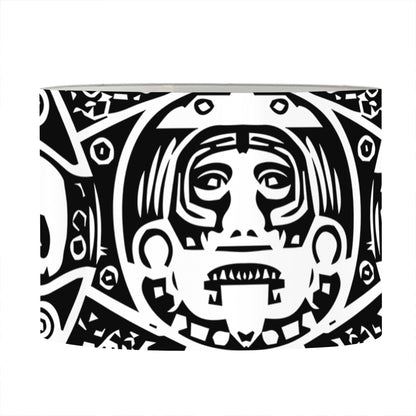 Black And White Maya Calendar Print Drum Lamp Shade