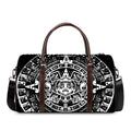 Black And White Maya Calendar Print Duffel Bag