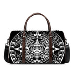 Black And White Maya Calendar Print Duffle Bag