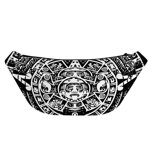 Black And White Maya Calendar Print Fanny Pack
