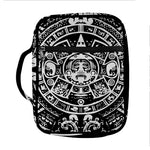Black And White Maya Calendar Print Front Pocket Bible Bag