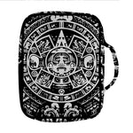 Black And White Maya Calendar Print Front Pocket Bible Bag