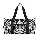 Black And White Maya Calendar Print Gym Bag