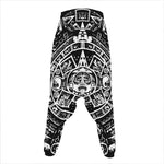 Black And White Maya Calendar Print Hammer Pants