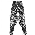 Black And White Maya Calendar Print Hammer Pants